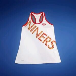 Nike San Francisco 49ers Tank Top Men's Size M White Red Sleeveless Shirt C4-211